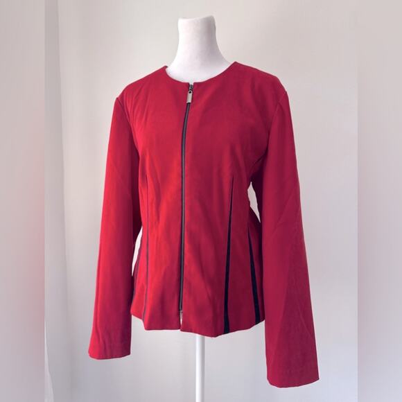 Vintage Y2K Positive Attitude Red Full Zip Jacket - Picture 1 of 8